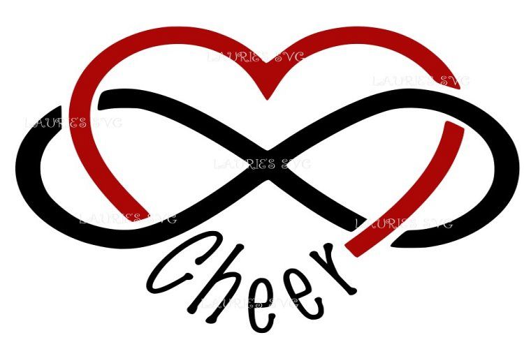 NFINITY HEART CHEER FILE SVG,EPS,DXF,PNG,JPG