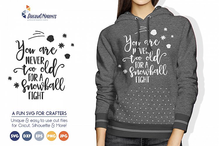 Winter SVG File for Crafters - Snowball Fight