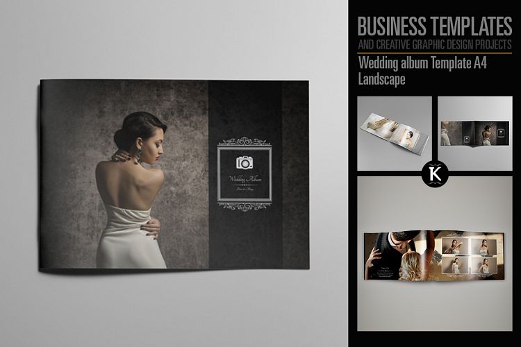 Wedding album Template A4 Landscape