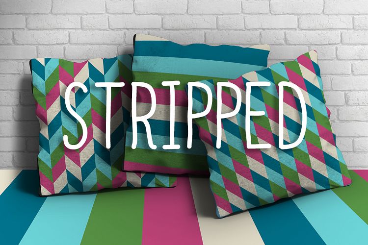 Four stripped patterns for textile
