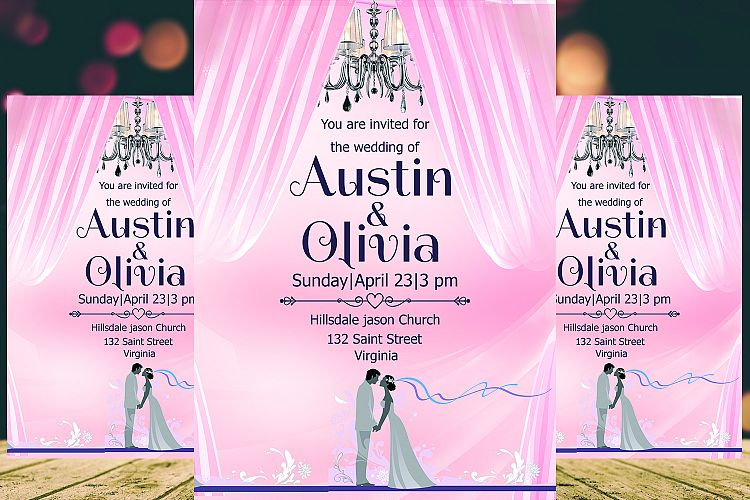 Royal wedding invitation card