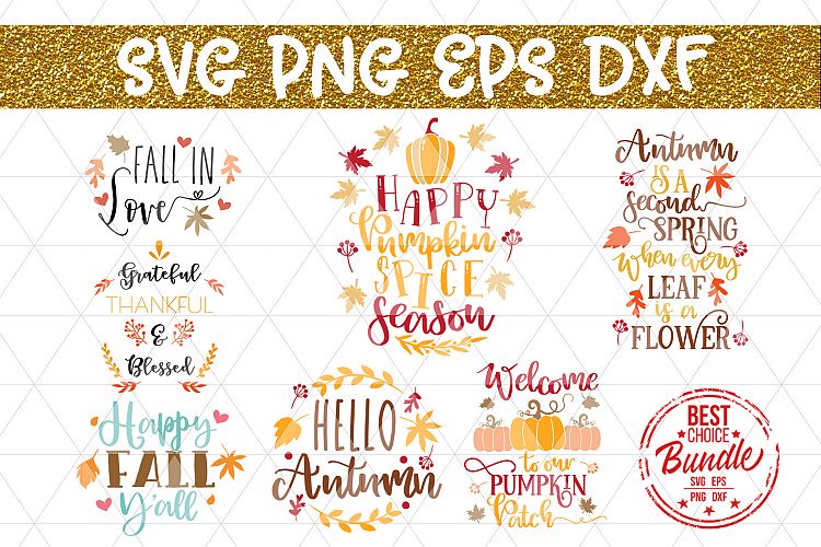 Download Fall Autumn Bundle SVG Cut File, Fall Decor SVG, PNG, DXF ...