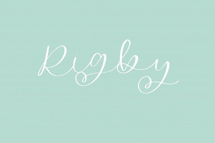 Rigby - A Flowing Script