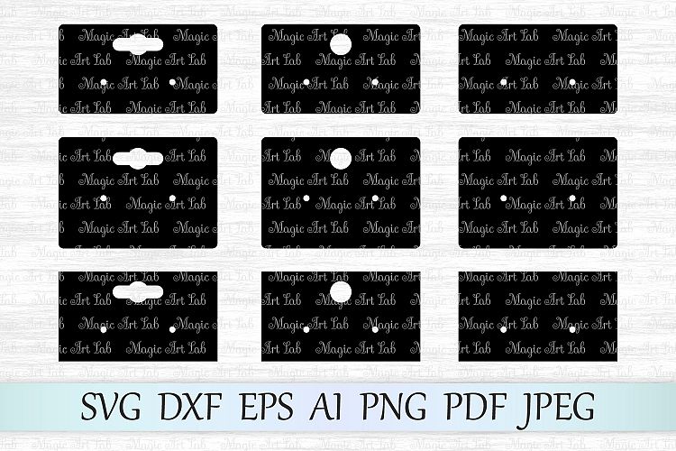 Earring cards SVG, Earring display cards SVG template, DIY