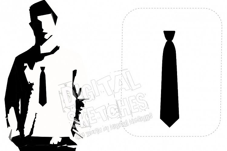 Tie Machine Embroidery Design 3 Sizes