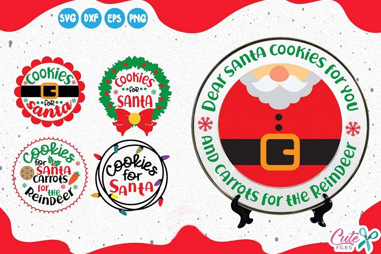 Download Cookies for santa mini bundle, Christmas Eve svg, holiday