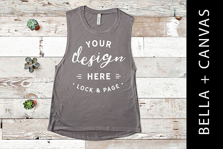 Storm Bella Canvas 8803 Mockup Tank Top Racerback Flat Lay