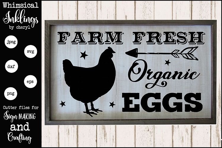 Download Farm Fresh Organic Eggs SVG (138253) | SVGs | Design Bundles