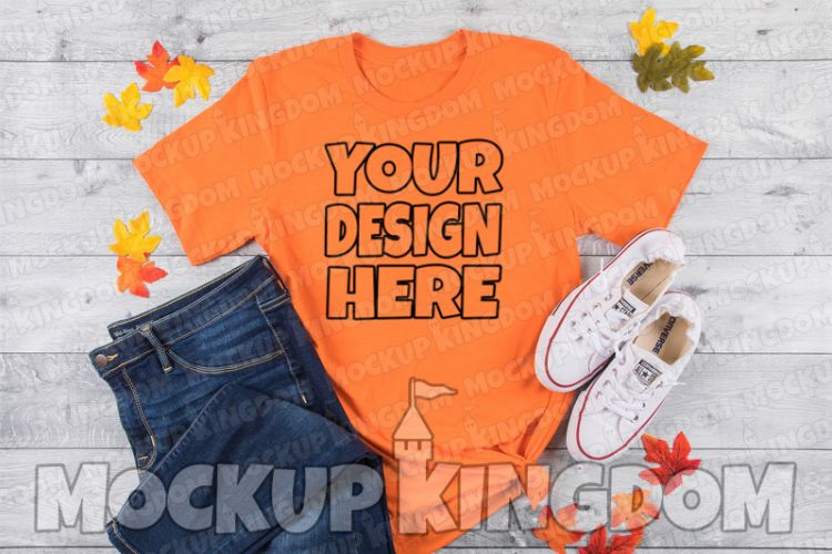 Unisex Crew Neck Shirt Mockup, Bella Canvas Mockup