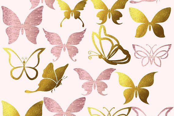 Butterflies Silhouettes Clipart