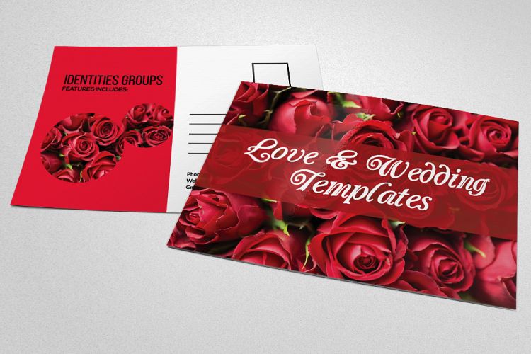 Love   Wedding Postcard Template