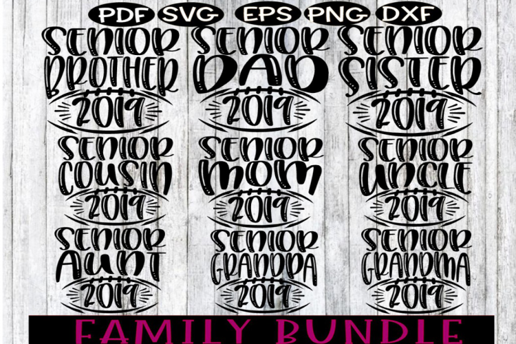 Football Family Bundle Senior 2019 Mom Dad Grandma Grandpa
