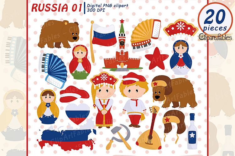 Russian clipart, Moscow, Kremlin design - digital clipart