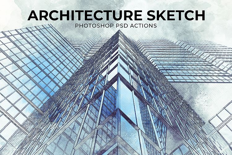 Architecture Sketch Photoshop PSD Action Template