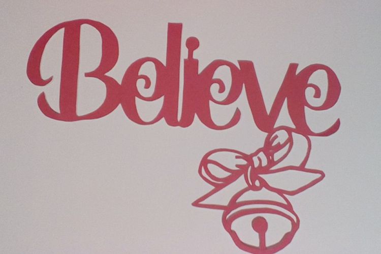 Believe Papercutting Template