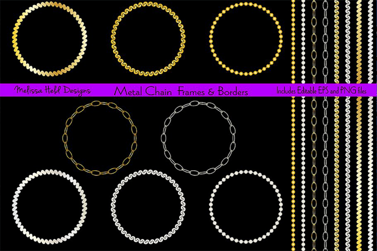 Metal Chain Frame   Border Patterns