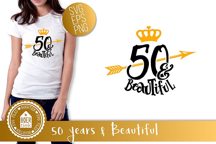 50 and beautiful, SVG file