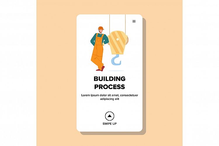Building Process For Build Construction Vector example image 1