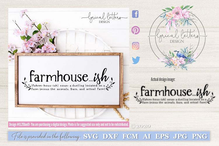 Download Farmhouse ish SVG Cut File LL20Jan01 (419025) | SVGs ...