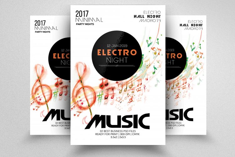 Electro Music Night Flyer