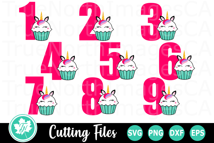 Download Unicorn Cupcake - A Birthday SVG Cut File Bundle