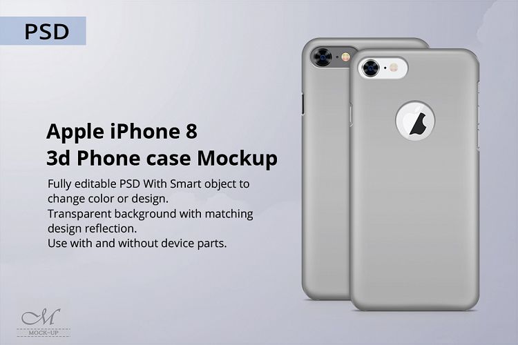 Apple iPhone 8 3d Phone Case Mockup 