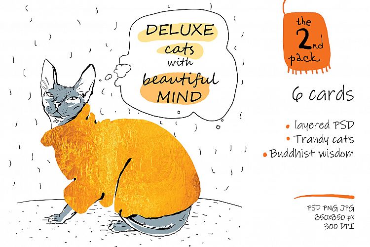 Deluxe Cats with Beautiful Mind - 6 cadrs