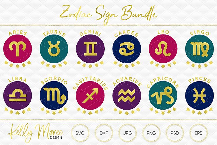 Zodiac SVG File Bundle
