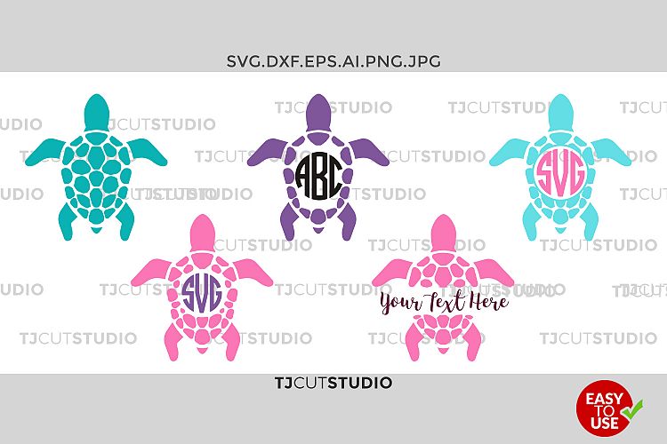 Sea Turtle Monogram SVG, Sea Turtle SVG,Sea Turtle SVG, Sea Turtle Silhouettes Sea Turtle Monogram, Svg, eps, Silhouette Files, Cricut Files