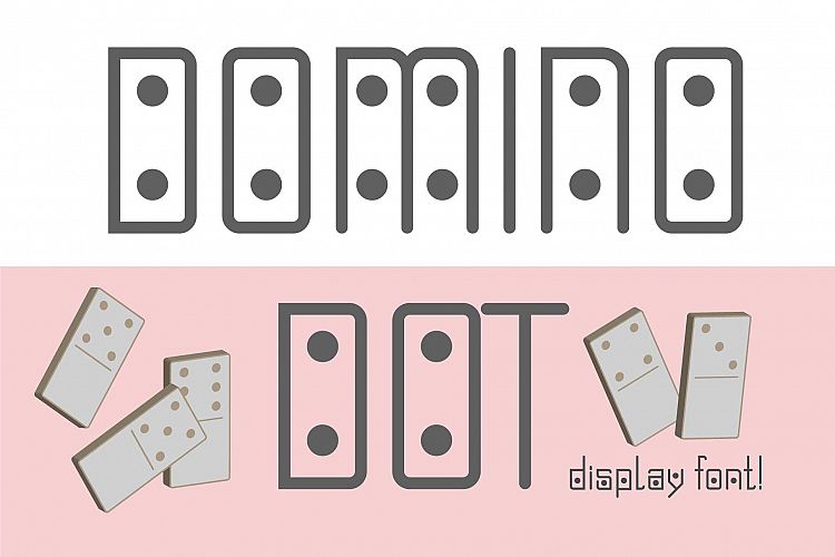 Domino-dot monospace san serif font duo