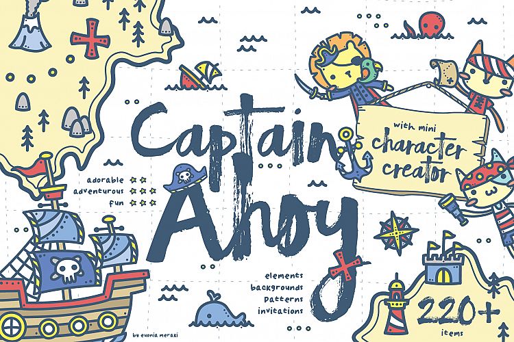 Captain Ahoy - Pirate Graphics for kids and boys