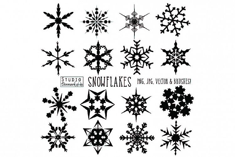 Snowflake Brushes - Christmas Snowflake Vectors