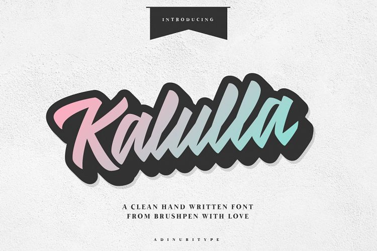 Kalulla Clean Hand Written Font!