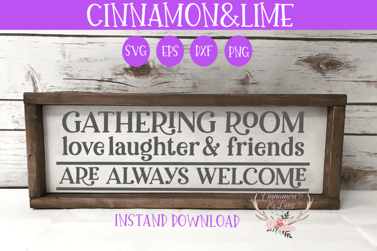 Gathering Room Fall Wood Sign SVG