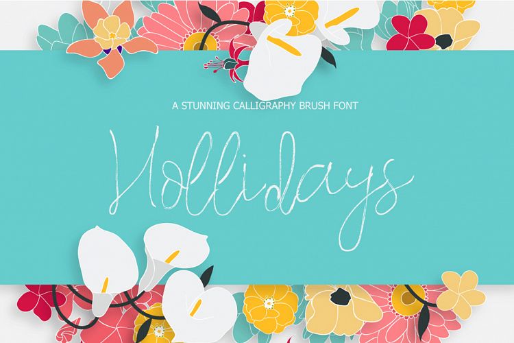 Hollidays Calligraphy Brush Font