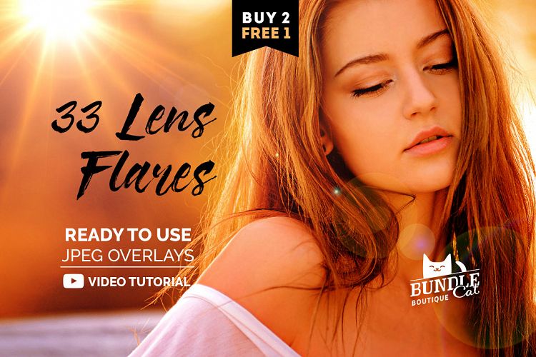 33 Lens Flare Photoshop Overlays