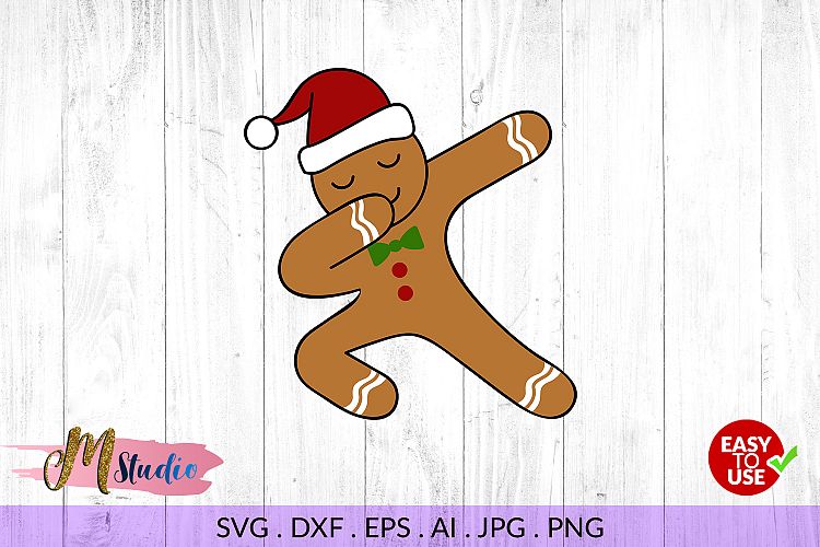 Dabbing Gingerbread svg, for Silhouette Cameo or Cricut.