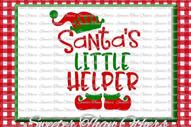 Santas Little Helper Svg Silhouette Christmas svg