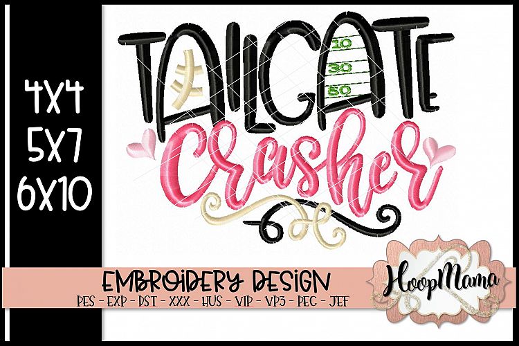 Tailgate Crasher - Football Embroidery