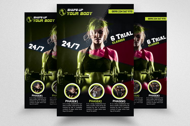 Fitness   Body Building Flyer