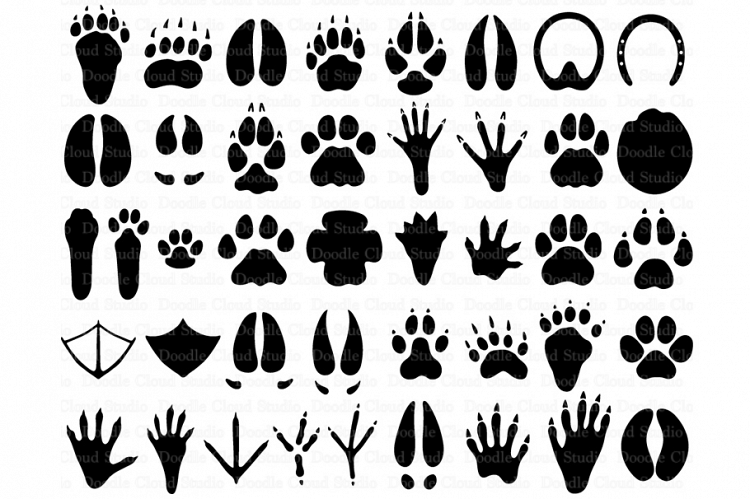 31 Animal Paw SVG, Paw Prints SVG Files, Paw Clipart.