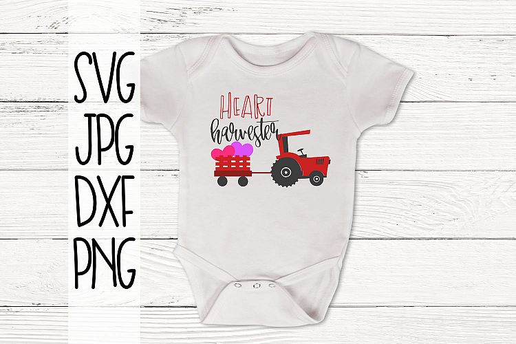 Valentines Tractor, Heart Harvester, SVG, Tractor