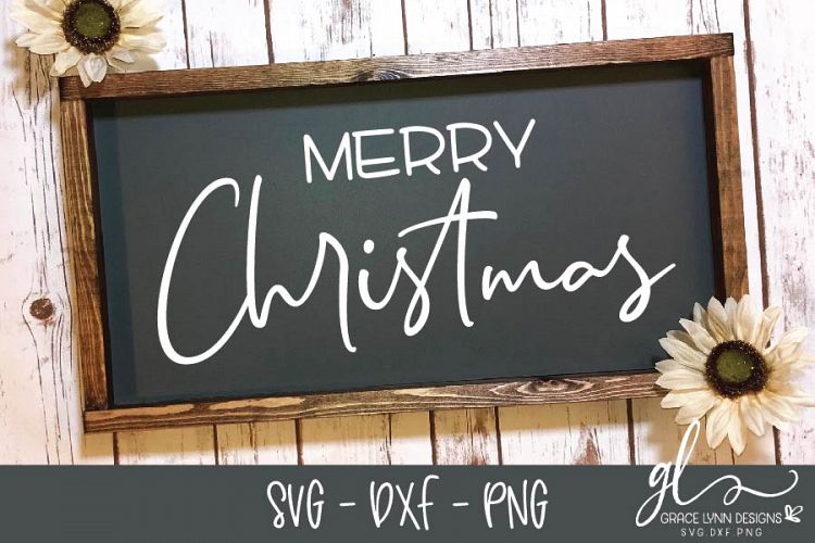 Merry Christmas - Christmas Cut File - SVG, DXF & PNG