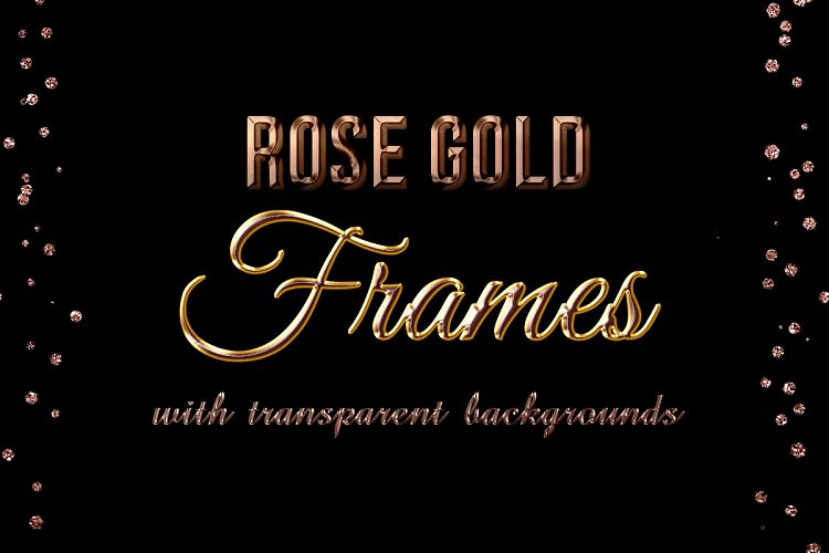 Rose Gold Glitter Frames 