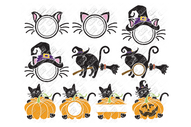 Cat Halloween SVG Ears SVG, DXF, PNG, EPS, JPEG
