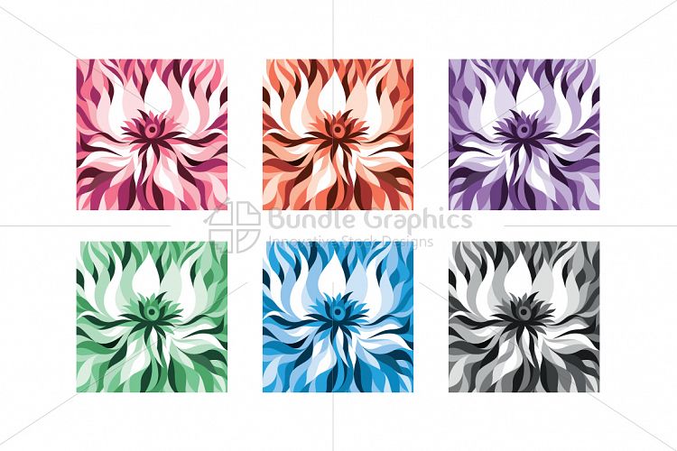 Lotus Flower Abstract Monotone Background