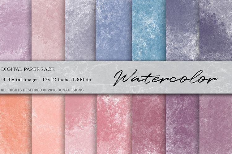 Watercolor Digital Paper, Watercolor Background
