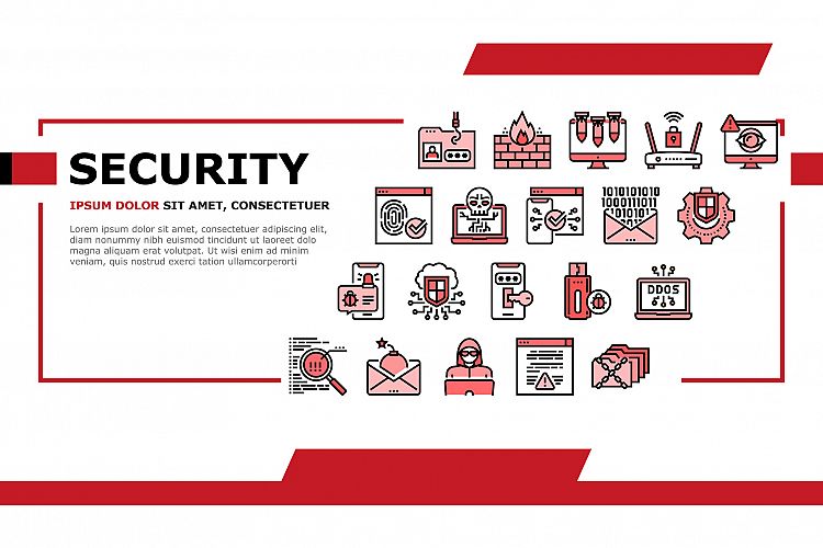 Internet Security Landing Header Vector example image 1