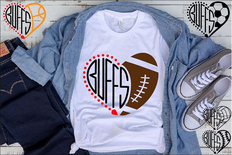 Buffs Sport Heart SVG School Spirit football Buffaloes 971s