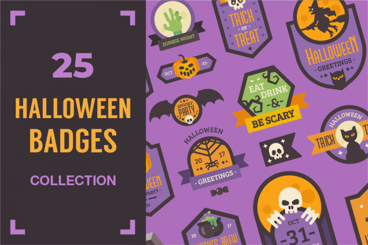 Halloween badges collection